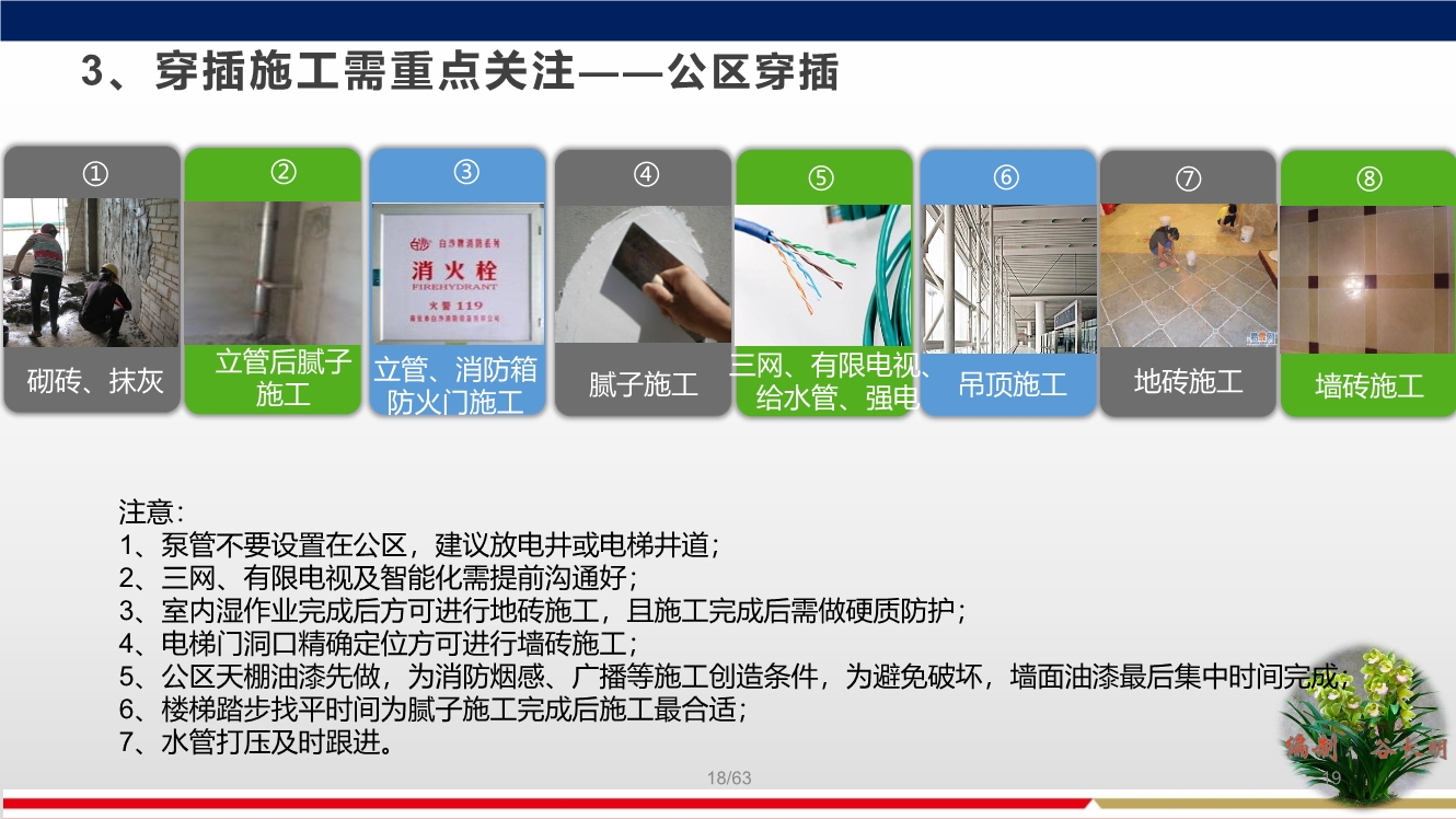 落实穿插提效工艺，合理优化施工工期，实现两提一减（提质量、提效率、减人工）
