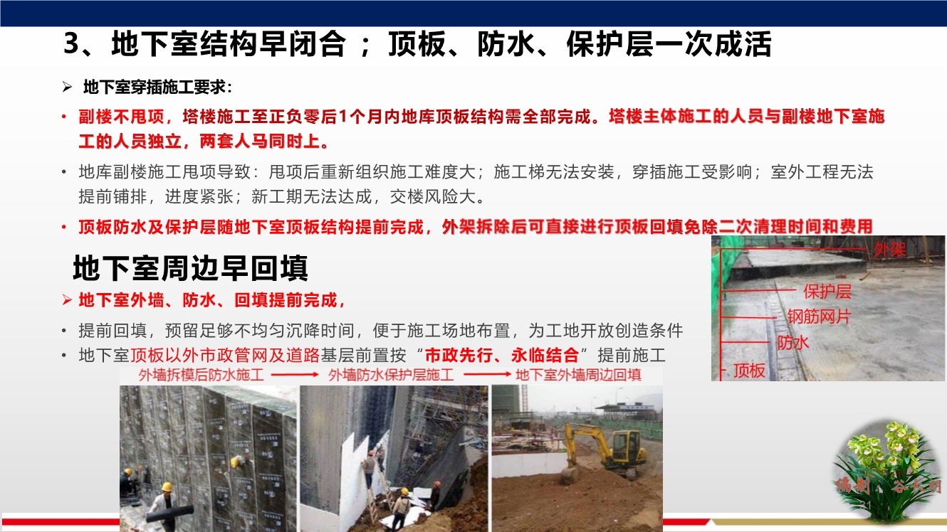 落实穿插提效工艺，合理优化施工工期，实现两提一减（提质量、提效率、减人工）